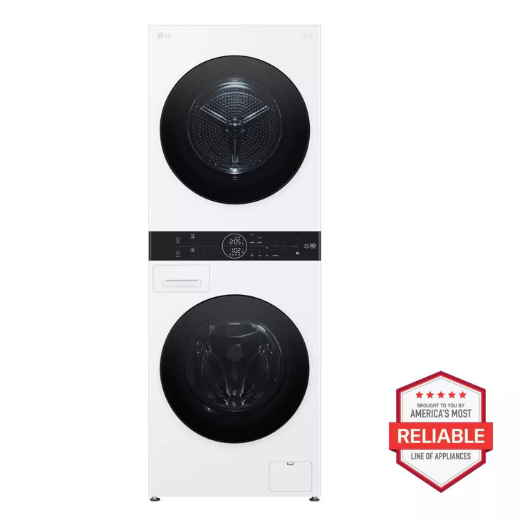 LG Appliances Compact Single Unit LG WashTower™ with Center Control™ 2.4 cu. ft. Front Load Washer and 4.2 cu. ft. Electric Ventless HeatPump™ Dryer