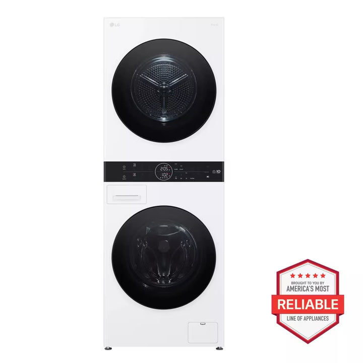 LG Appliances Compact Single Unit LG WashTower™ with Center Control™ 2.4 cu. ft. Front Load Washer and 4.2 cu. ft. Electric Ventless HeatPump™ Dryer