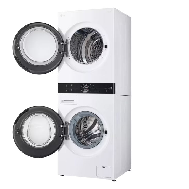 LG Appliances Compact Single Unit LG WashTower™ with Center Control™ 2.4 cu. ft. Front Load Washer and 4.2 cu. ft. Electric Ventless HeatPump™ Dryer