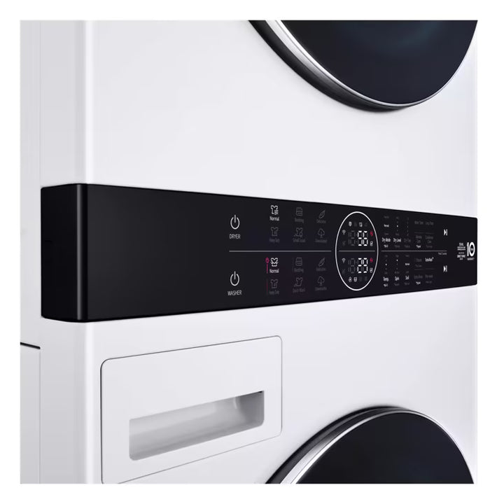 LG Appliances Single Unit LG WashTower™ with Center Control™ 5.0 cu. ft. Front Load Washer and 7.8 cu. ft. Electric Ventless Heat Pump Dryer