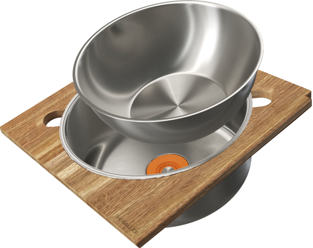 The Galley Lower Tier Corner Wash & Serve Set