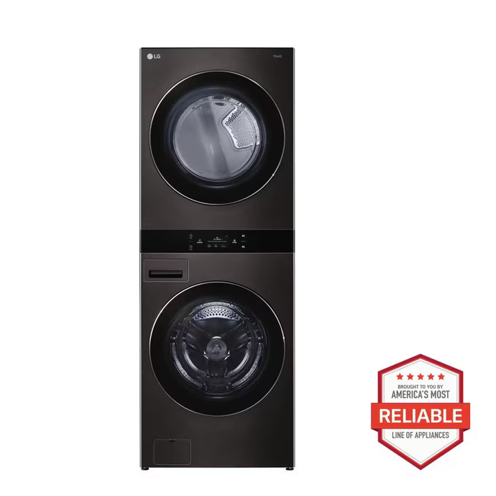 LG Appliances 5.0 cu.ft. Washer 7.4 cu.ft. Electric Dryer Washtower with Center Control TurboWash360 TurboSteam and ezDispense
