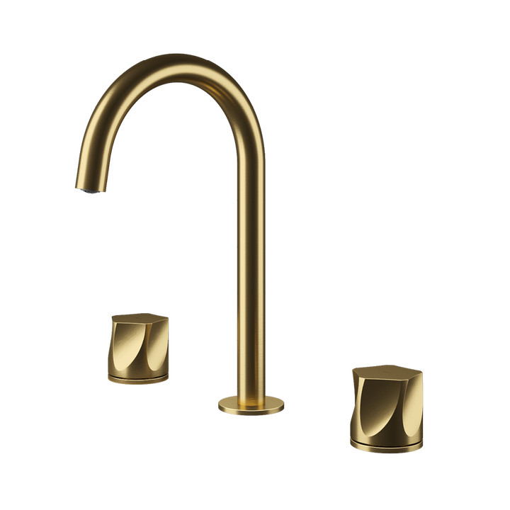 MGS Bagno Penta Widespread Stainless Steel Basin Faucet