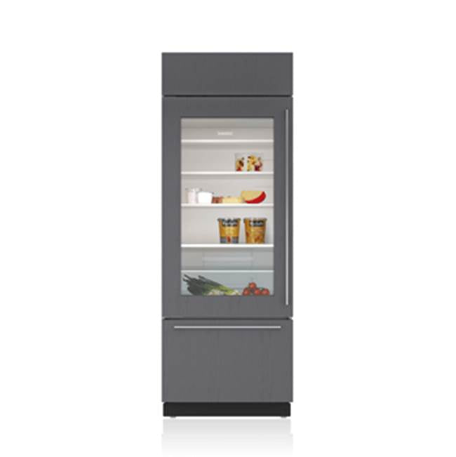 Sub-Zero Refrigerator, 30" Built-in Glass Door Overlay
