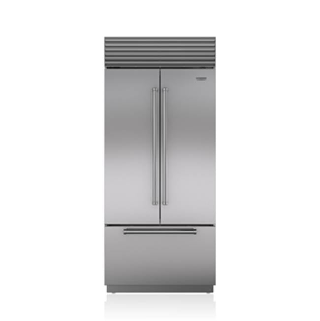 Sub-Zero Refrigerator, 36" Built-in French Door Internal Dispenser Stainless Steel