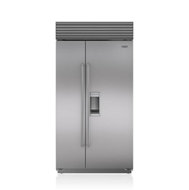 Sub-Zero Refrigerator, 42" Built-in Side-by-side External Ice Water Dispenser Stainless Steel