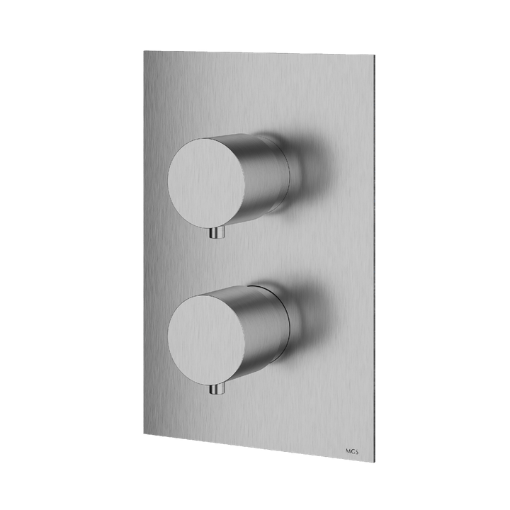 MGS Bagno Minimal Stainless Steel Thermostatic Trim with Two way Diverter and Volume Control
