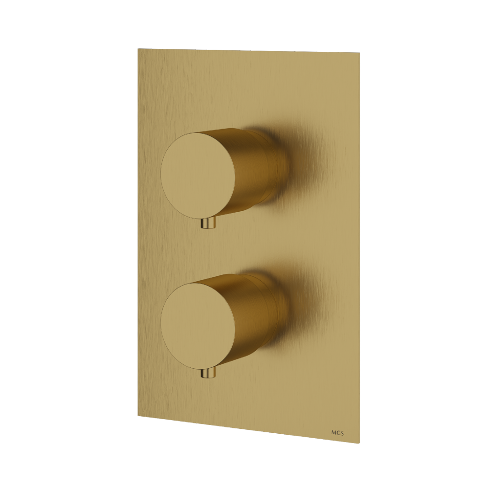 MGS Bagno Minimal Stainless Steel Thermostatic Trim with Volume Control