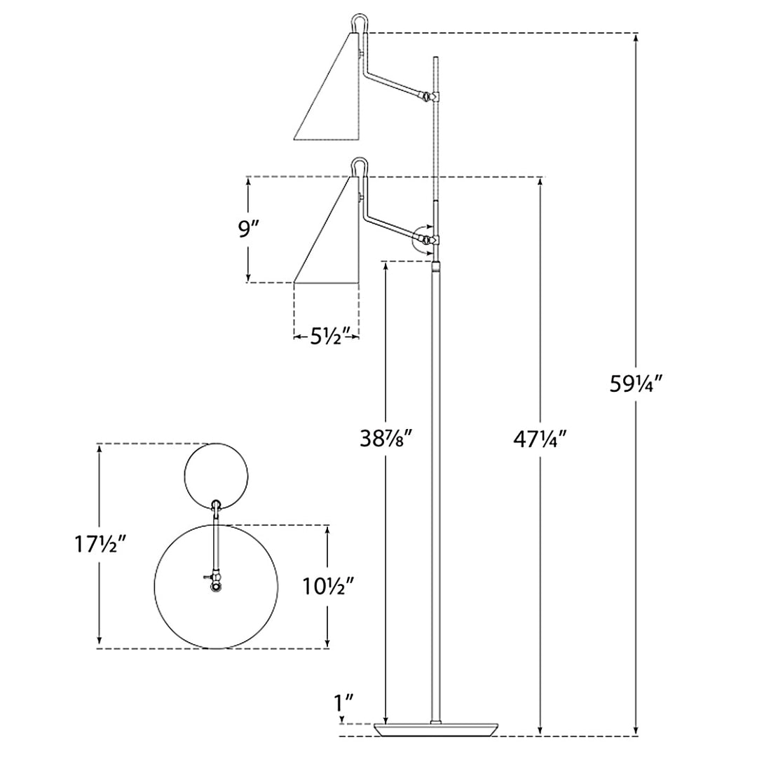Visual Comfort Signature Clemente Adjustable Floor Lamp