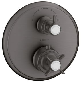 AXOR Montreux Thermostatic Trim with Volume Control and Diverter- Cross-Handle