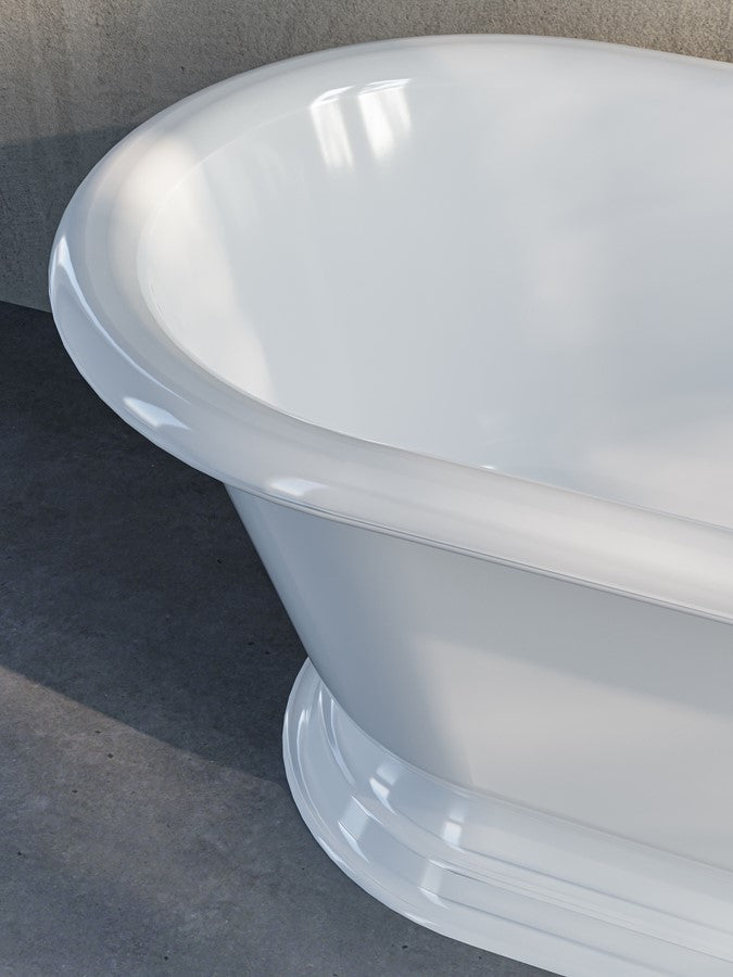 Crosswater London Belgravia Bathtub With Pedestal Clearstone White Semi-Gloss