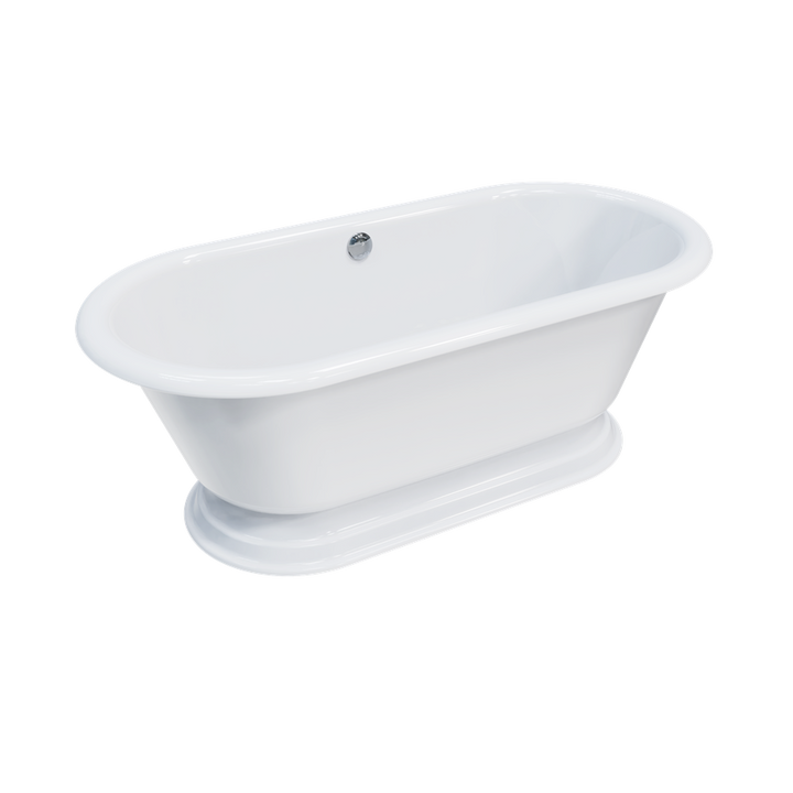 Crosswater London Belgravia Bathtub With Pedestal Clearstone White Semi-Gloss
