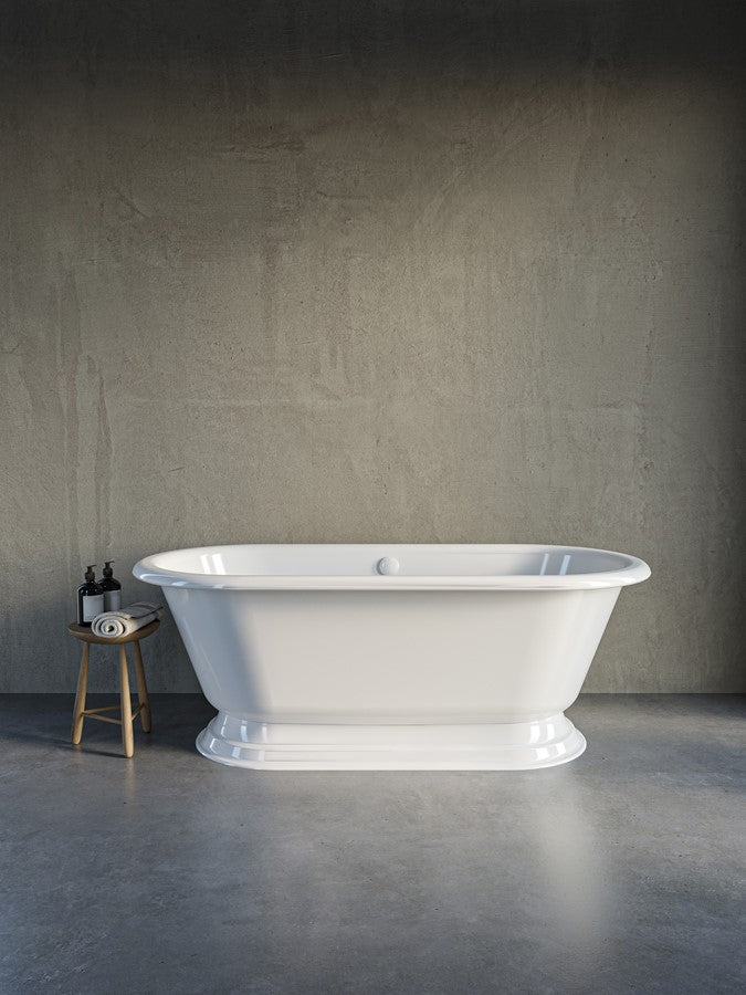 Crosswater London Belgravia Bathtub With Pedestal Clearstone White Semi-Gloss