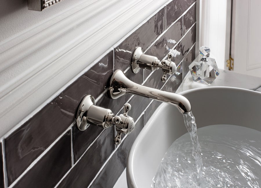 Crosswater London Belgravia Wall-mount Basin Faucet Trim with Cross Handles
