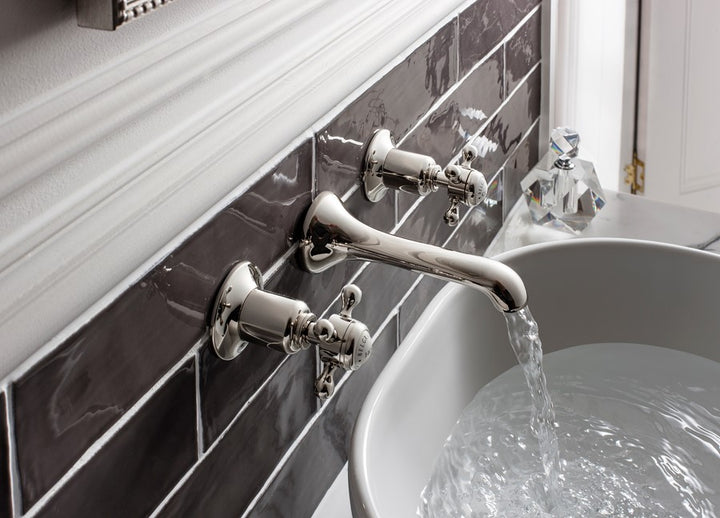 Crosswater London Belgravia Wall-mount Basin Faucet Trim with Cross Handles