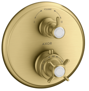 AXOR Montreux Thermostatic Trim with Volume Control and Diverter- Cross-Handle