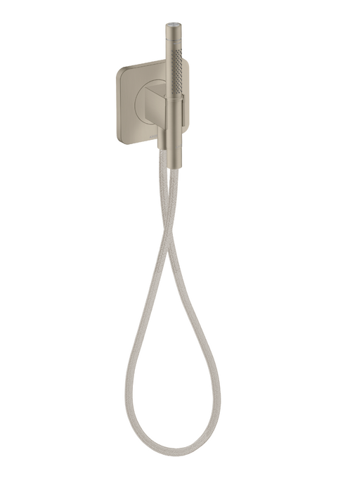 AXOR Citterio C Handshower Holder Softsquare with Outlet with Handshower and Textile Hose