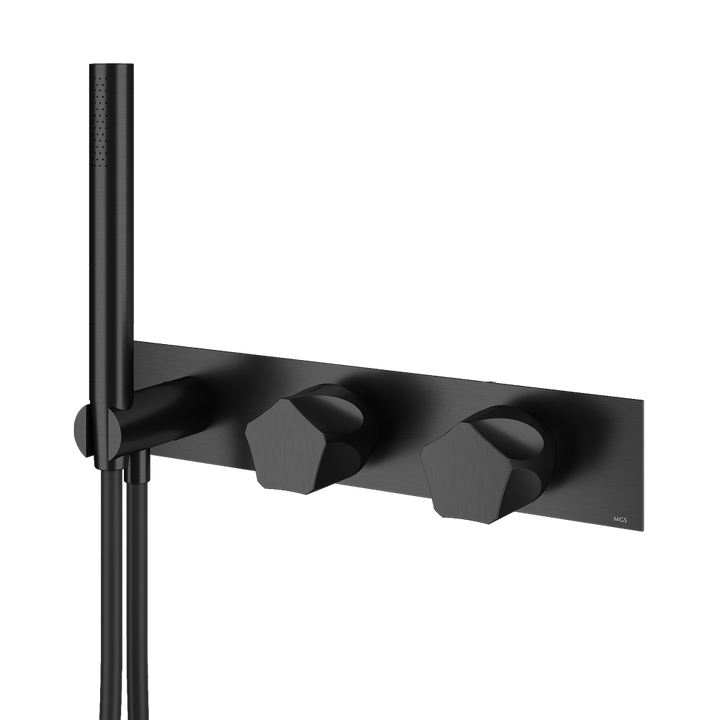 MGS Bagno Penta Stainless Steel Thermostatic Trim with Three way Diverter and Volume Control