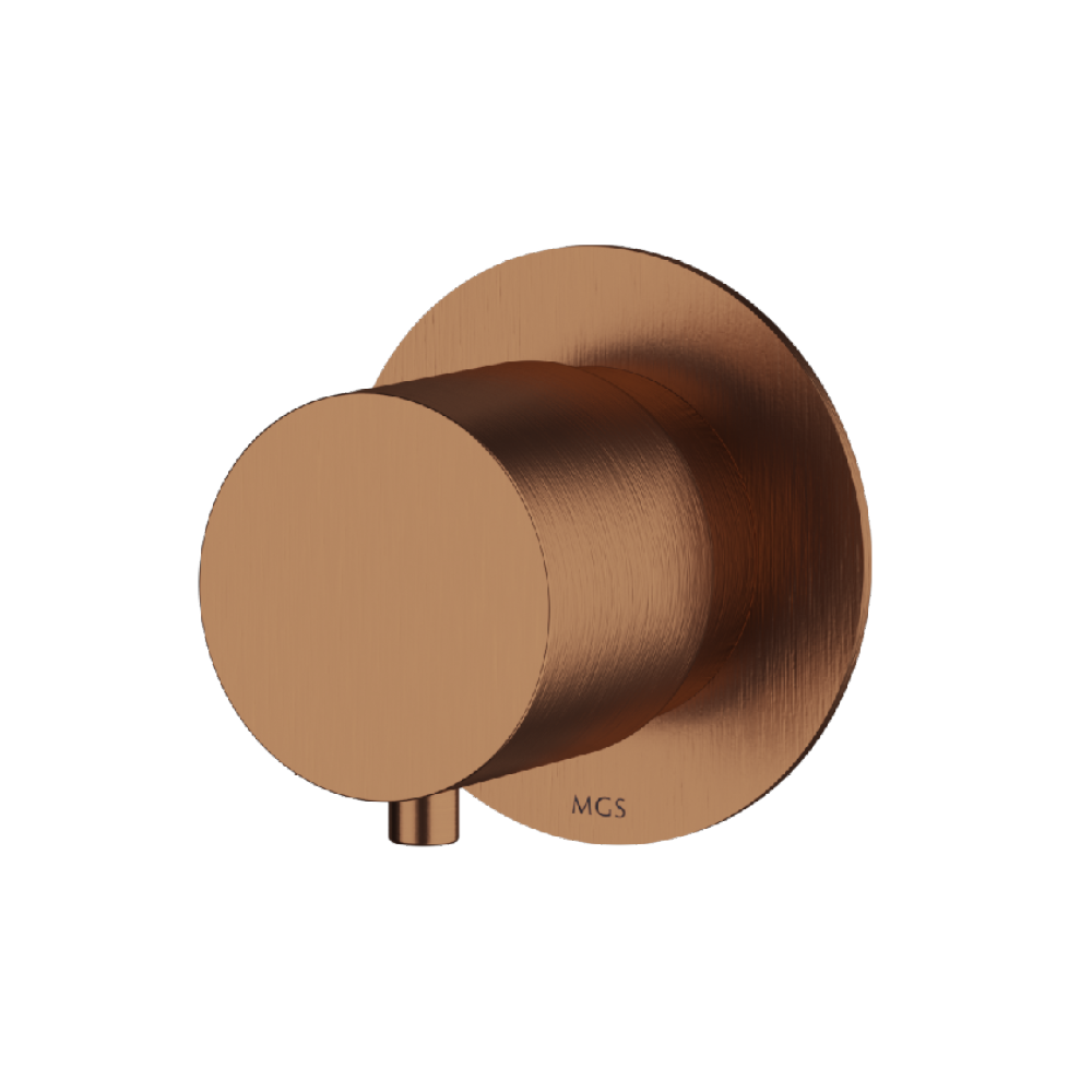 MGS Bagno Minimal Stainless Steel Three way Diverter with Volume Control