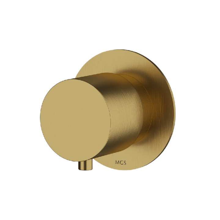 MGS Bagno Minimal Stainless Steel Three way Diverter with Volume Control