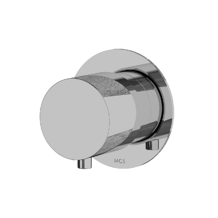 MGS Bagno Minimal Stainless Steel Three way Diverter with Volume Control