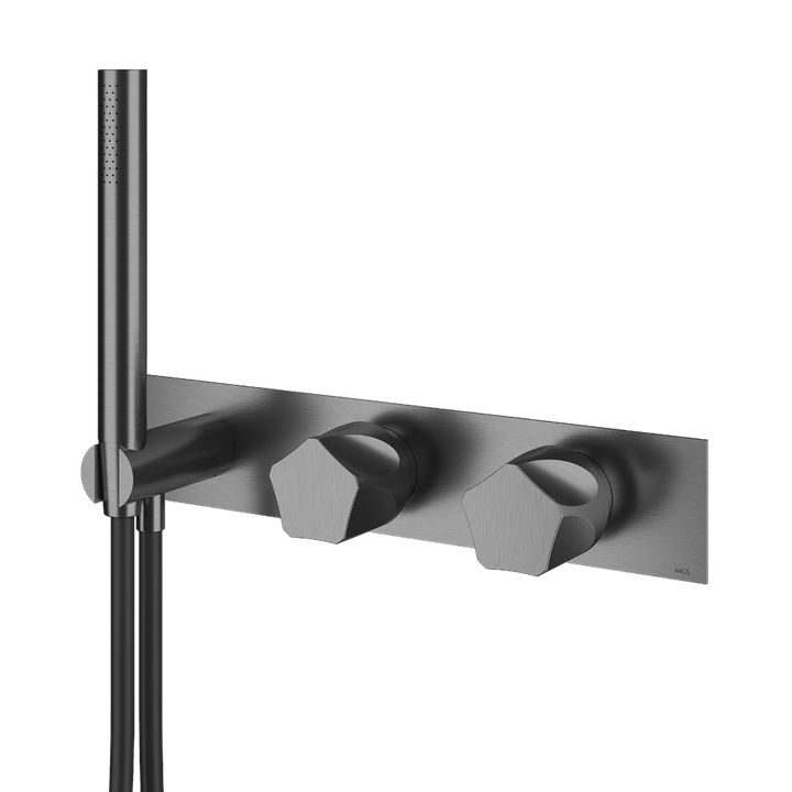 MGS Bagno Penta Stainless Steel Thermostatic Trim with Three way Diverter and Volume Control