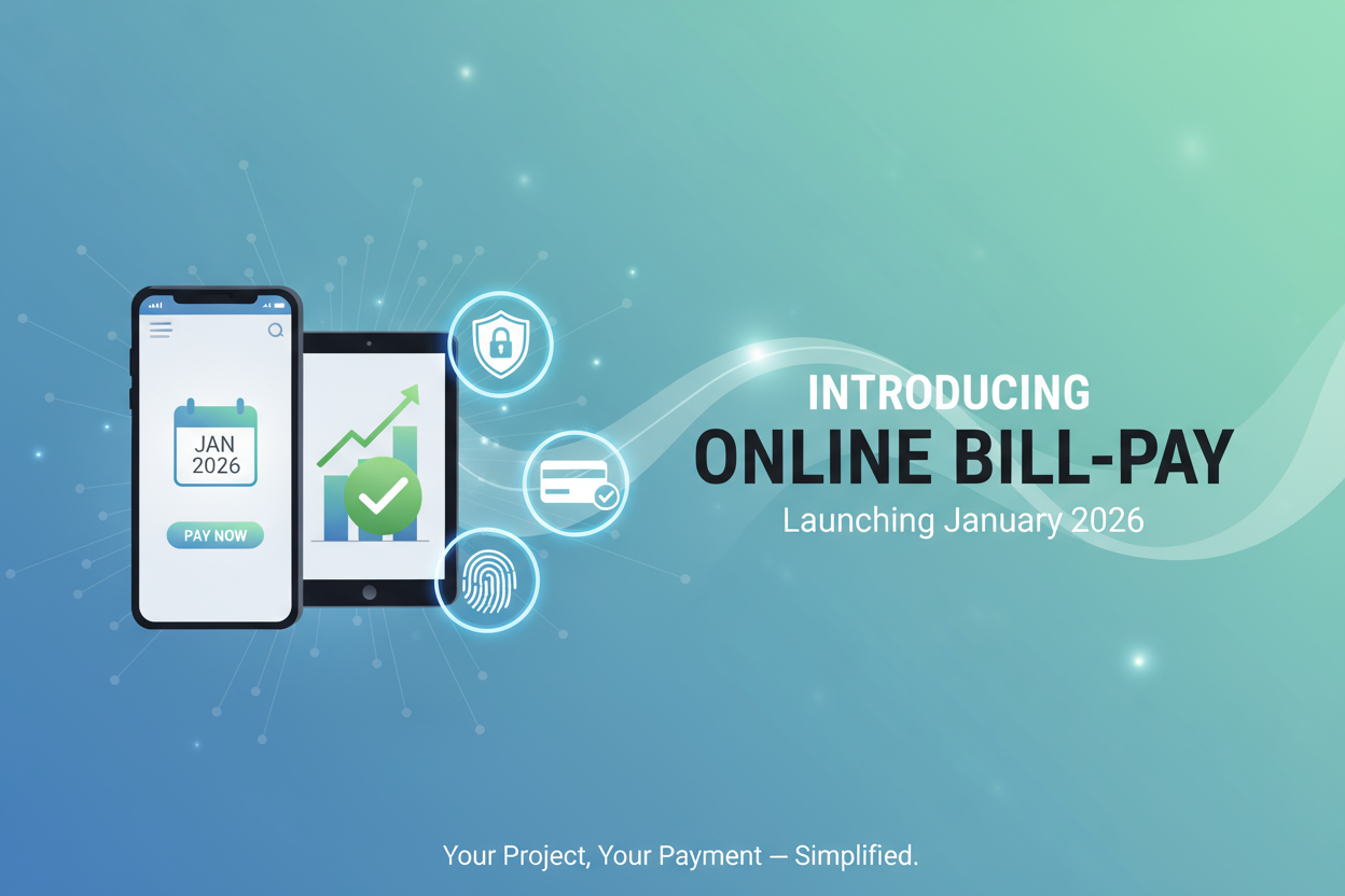 can you remove the last line "your financial future, simplified. and replace with Your Project, Your Payment — Simplified.