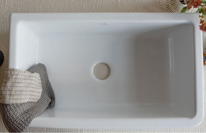 Chambord 31" Brittany Farmhouse Apron Front Fireclay Kitchen Sink
