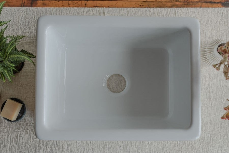 Chambord Royan Farmhouse Apron Front Single-Bowl Fireclay Kitchen Sink