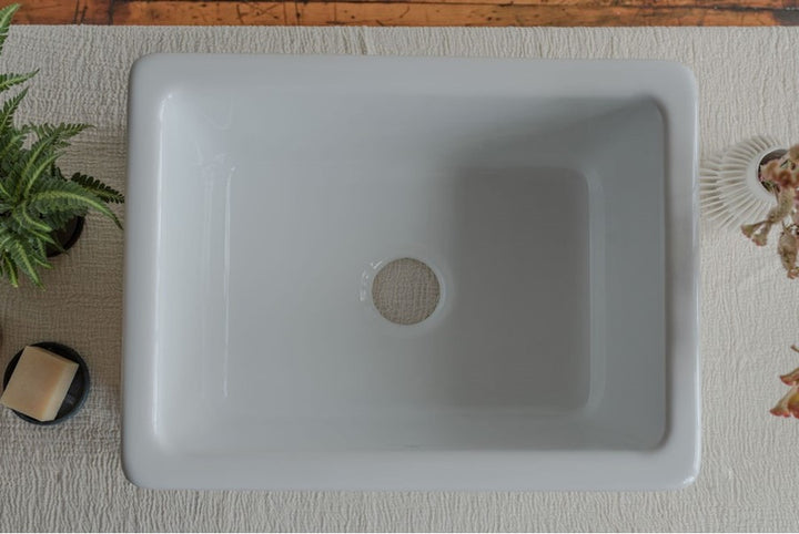 Chambord Royan Farmhouse Apron Front Single-Bowl Fireclay Kitchen Sink