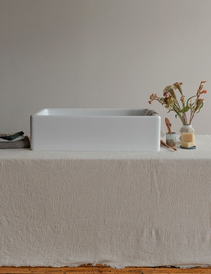 Chambord Royan Farmhouse Apron Front Single-Bowl Fireclay Kitchen Sink