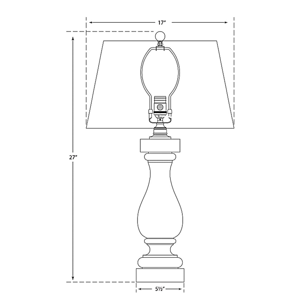 Visual Comfort Signature Balustrade Silk Table Lamp