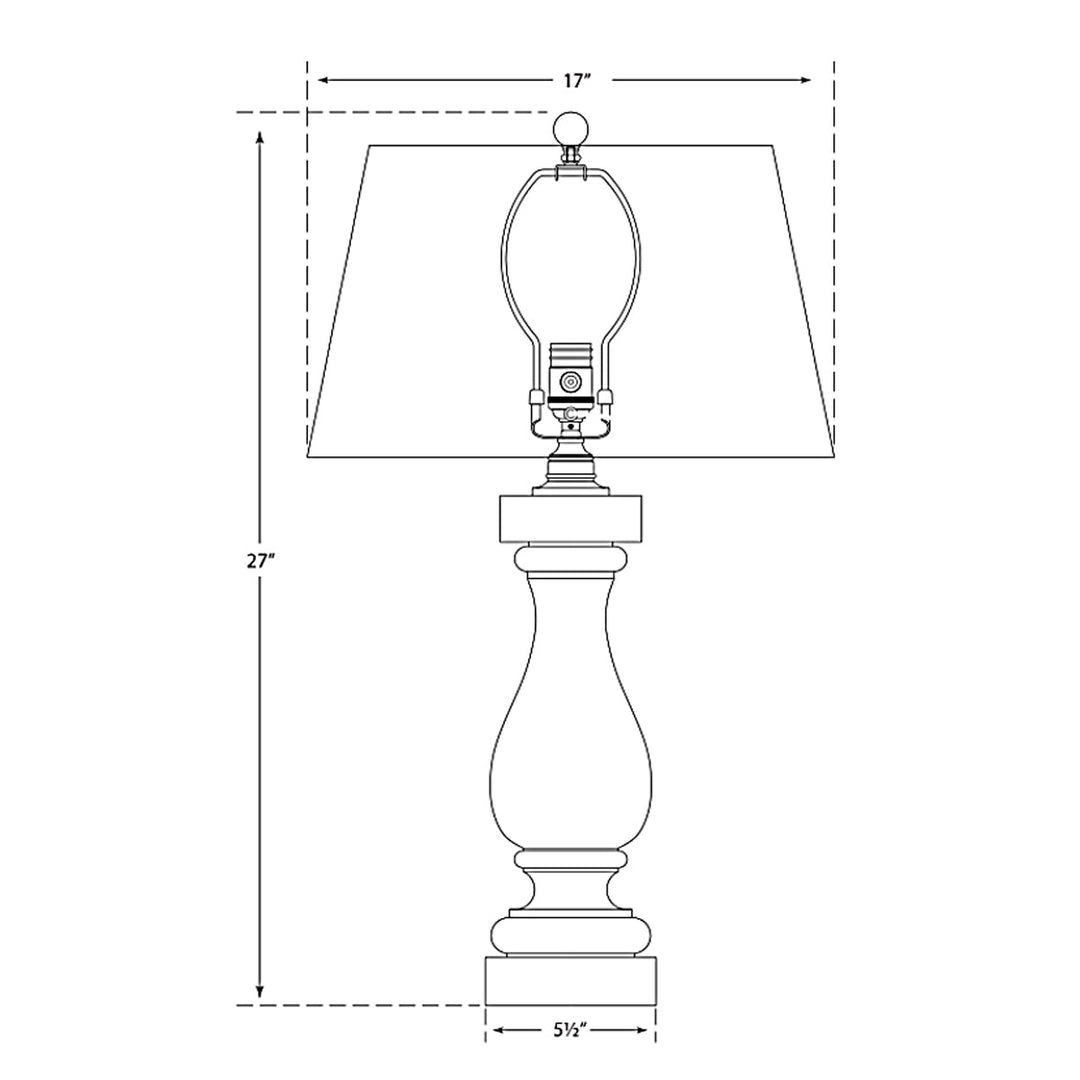 Visual Comfort Signature Balustrade Silk Table Lamp
