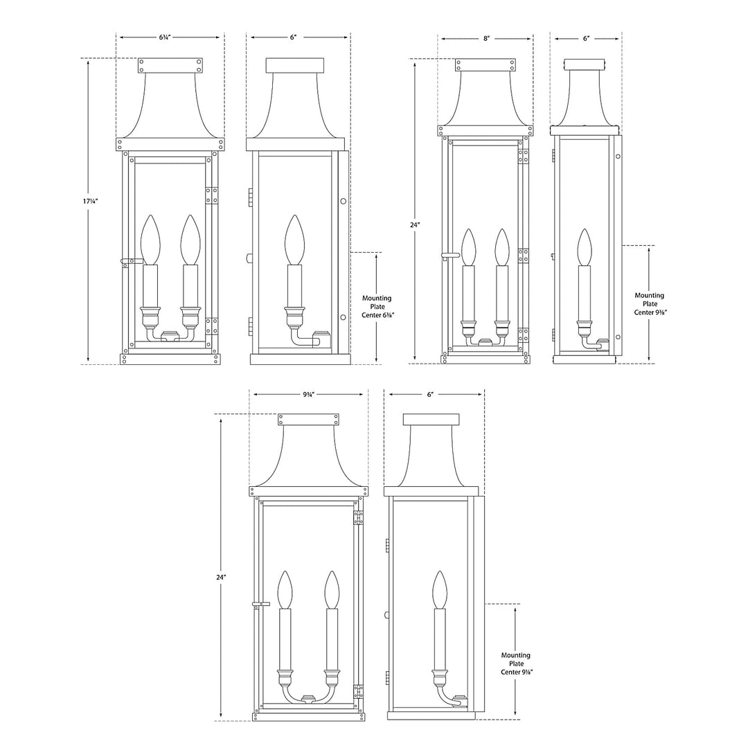 Visual Comfort Signature Bedford Tall Outdoor Wall Light
