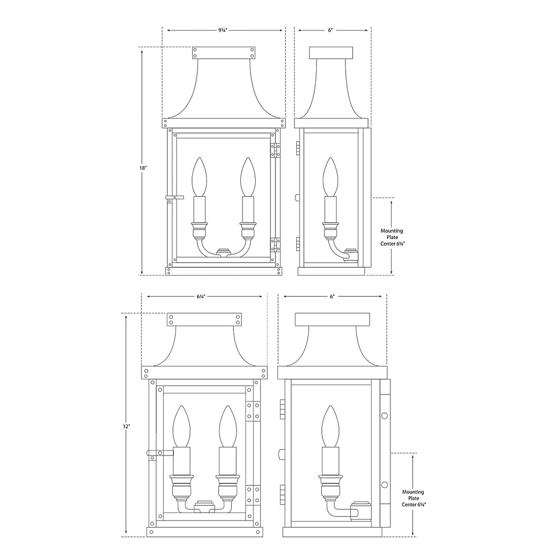Visual Comfort Signature Bedford Wide Outdoor Wall Light