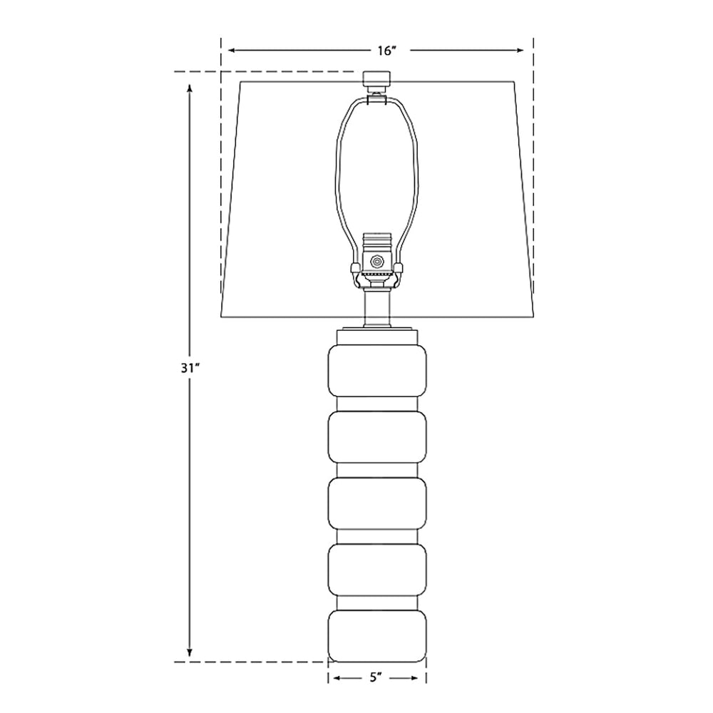 Visual Comfort Signature Chunky Square Table Lamp