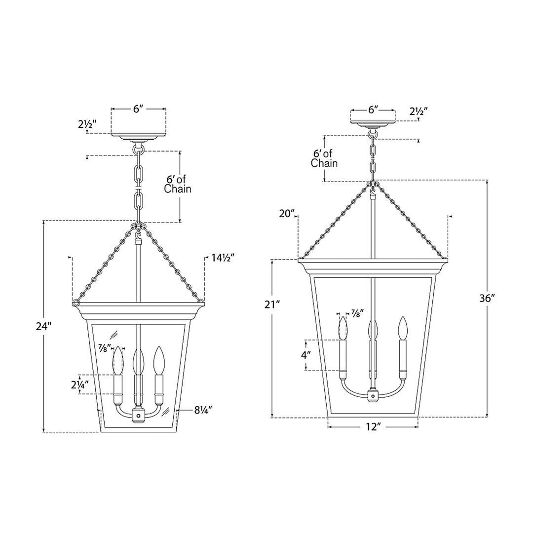 Visual Comfort Signature Cornice Lantern Pendant