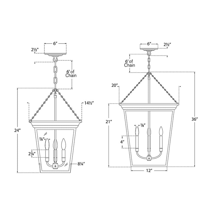 Visual Comfort Signature Cornice Lantern Pendant