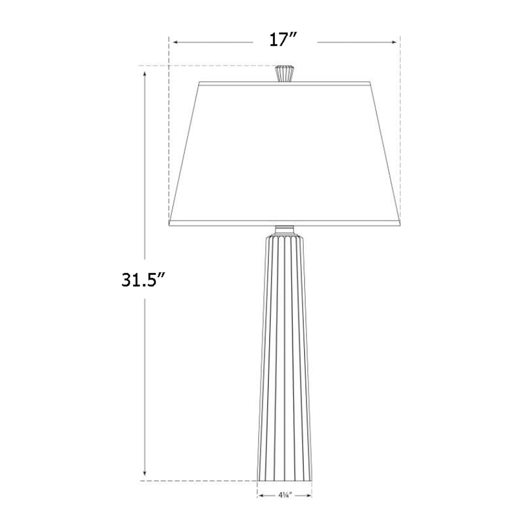 Visual Comfort Signature Fluted Spire Table Lamp