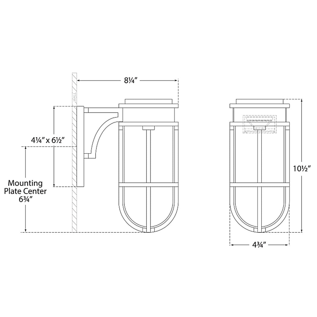 Visual Comfort Signature Gracie Bracket Outdoor Wall Sconce