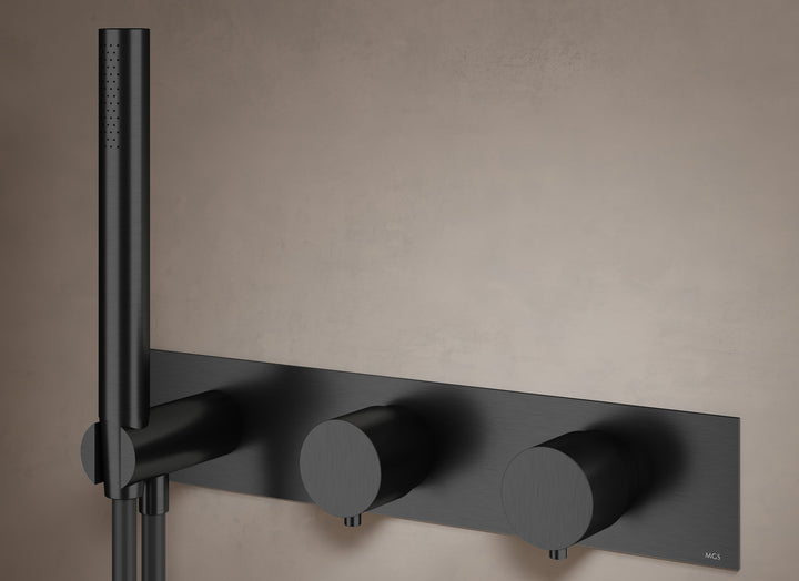 MGS Bagno Minimal Stainless Steel Thermostatic Trim with Two way Diverter and Volume Control