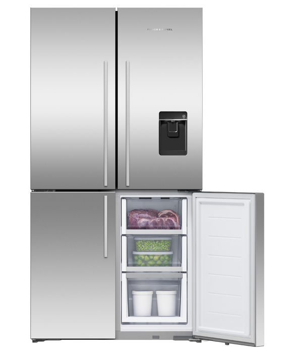 Fisher & Paykel 36" Quad Door Refrigerator Freezer Stainless Steel