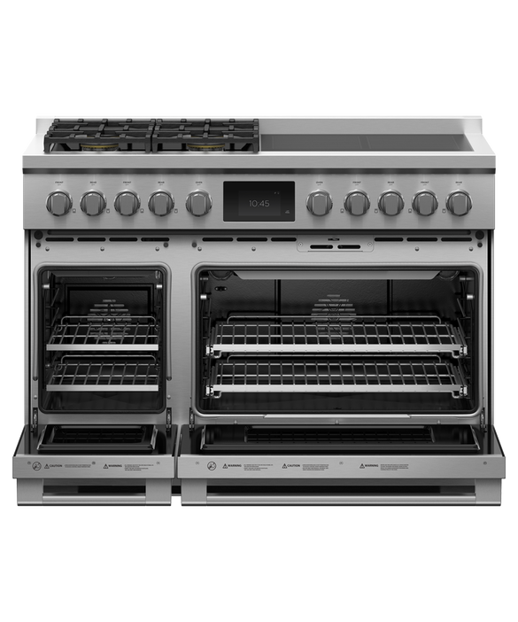 Fisher & Paykel 48" Range 4 Zone Induction with SmartZone 4 Burner Gas Natural Gas