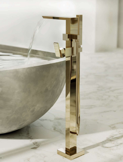 Franz Viegener FV215/F4.0 Groovy Freestanding Bathtub Faucet