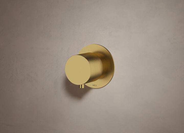 MGS Bagno Minimal Stainless Steel Three way Diverter with Volume Control