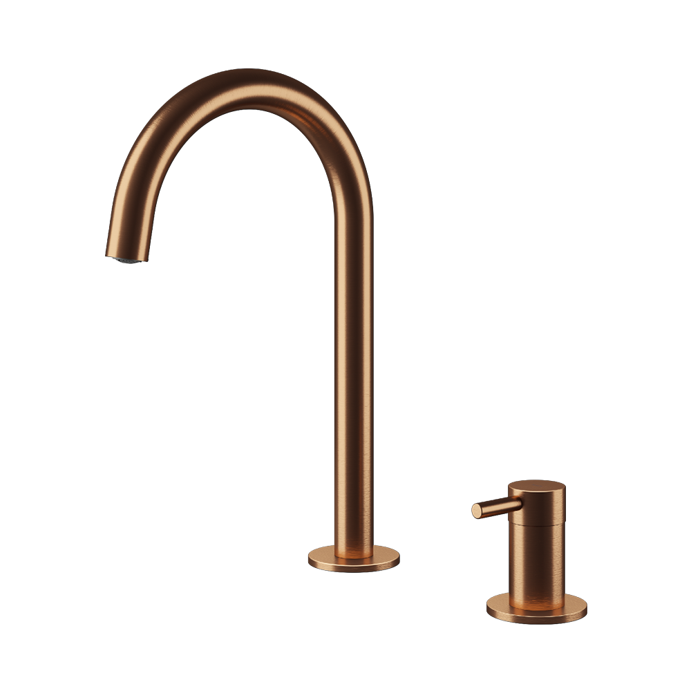 MGS Bagno Minimal Two hole Stainless Steel Basin Faucet