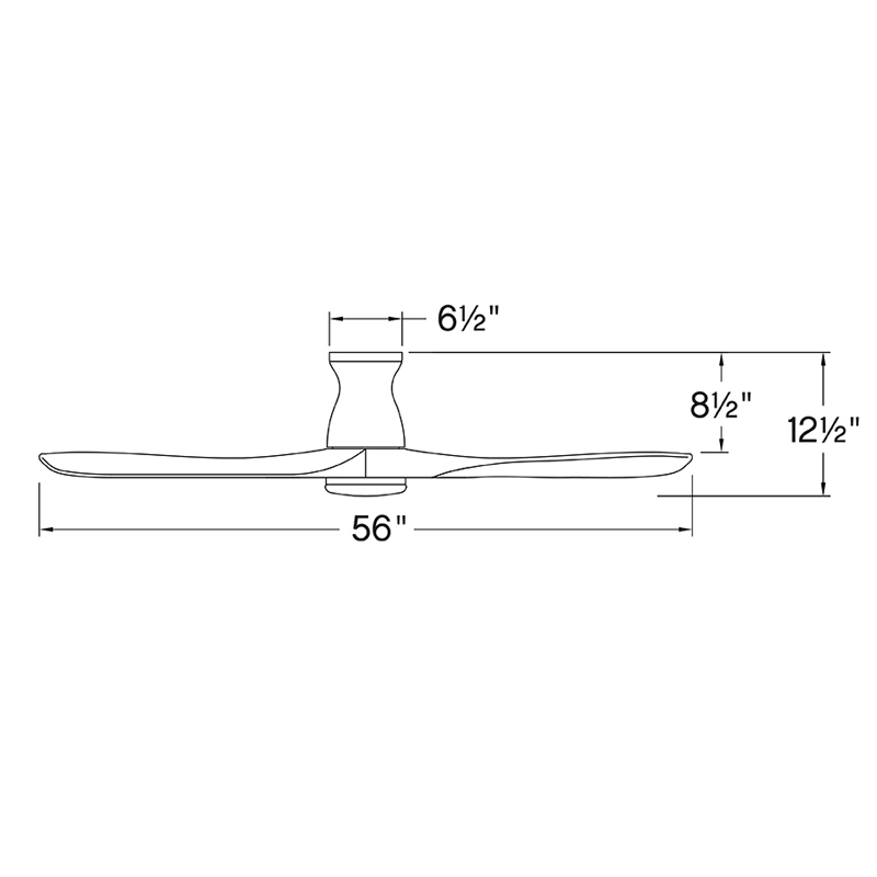 Hinkley Swell Flush Smart Ceiling Fan with Light (view 2)