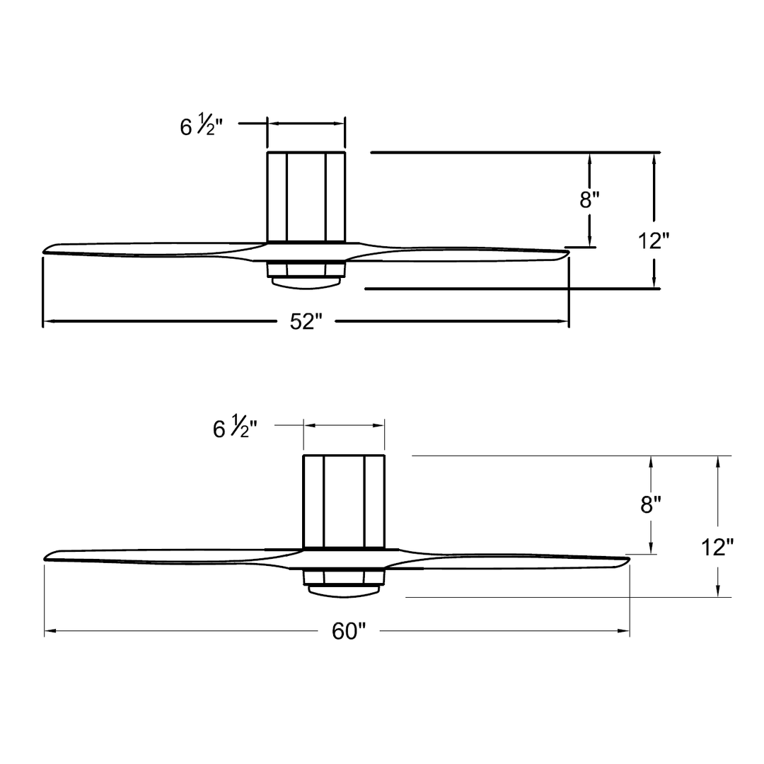 Hinkley Facet Dual Mount Smart Ceiling Fan with Light (view 6)