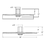 Hinkley Facet Flush Smart Ceiling Fan with Light (view 7)