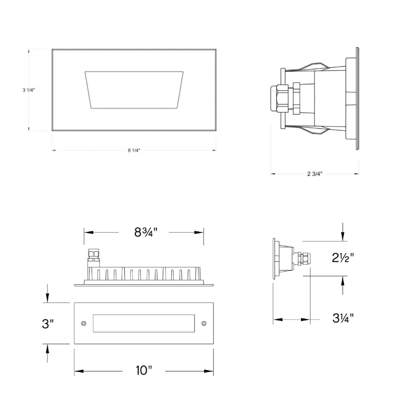 Hinkley Dash 12V Outdoor Recessed Brick Light